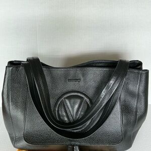 Valentino Elegant Black Leather Tote